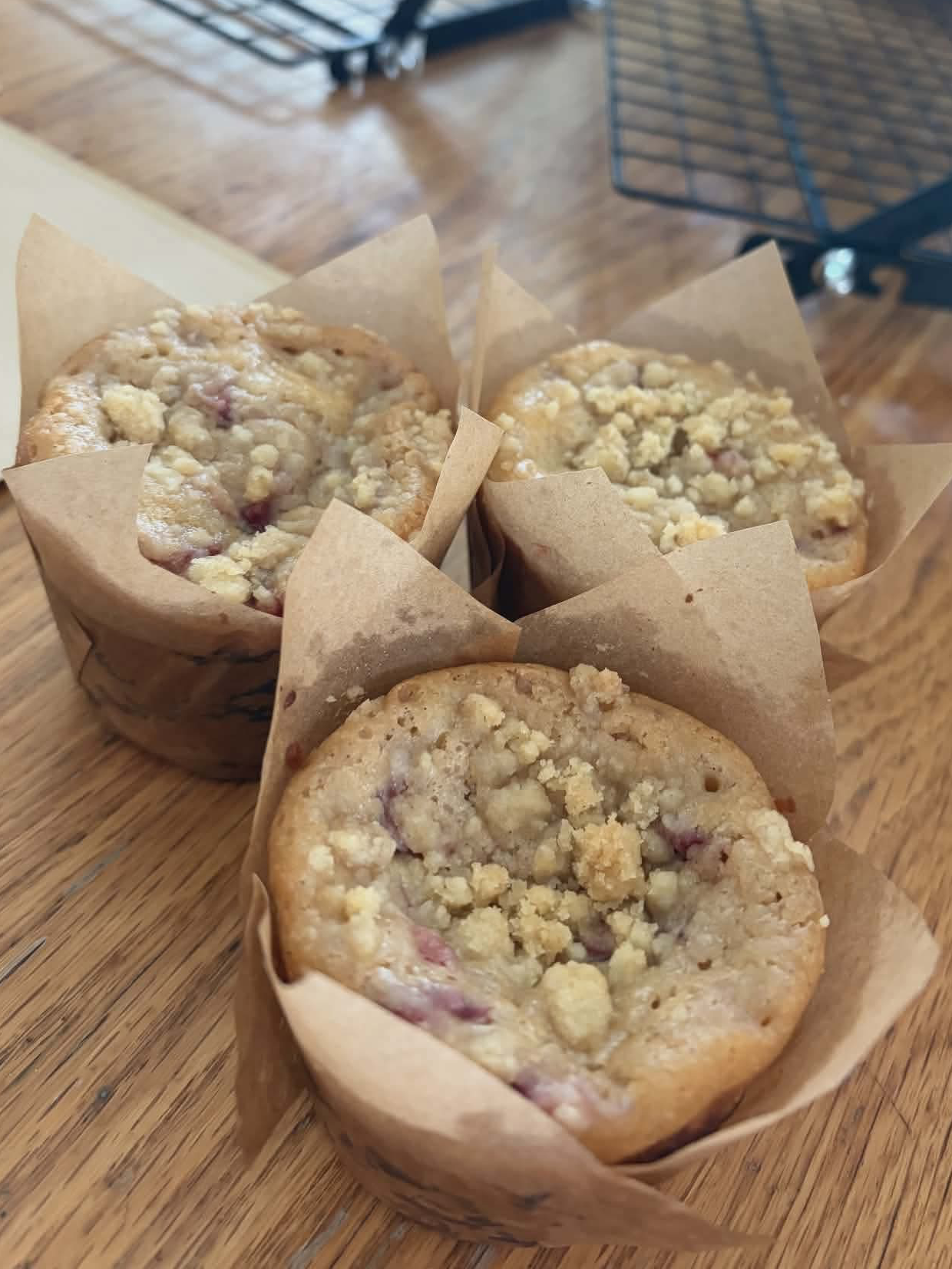 Honey Strawberry Muffins